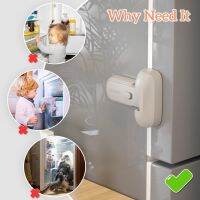 ✗卐✙ 2pcs Refrigerator Door Lock Home Fridge Freezer Door Latch Catch Toddler Cabinet For Kid Child Baby Safety Easy Install No Drill