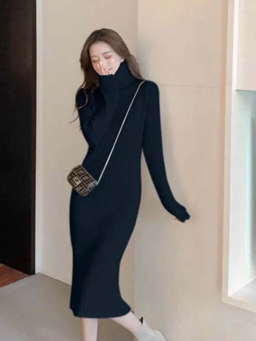 Những mẫu váy len dáng dài đẹp siêu HOT HIT hiện nay