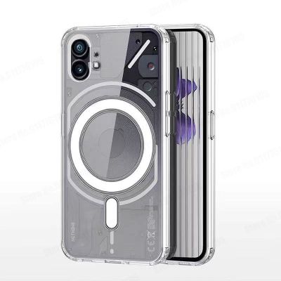 「Enjoy electronic」 For Magsafe Magnetic Case For Nothing Phone 1 Wireless Charging Magsafing Cover For Nothing Phone One 5G Clear Transparent Cover