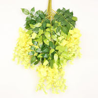 New Artificial Plant Wisteria Flower Home Ho Restaurant Garden Wall Hanging DIY Wedding Arch Ceiling Decoration Rattan