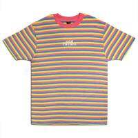 เสื้อยืด Odd Future OF Pink, Blue &amp; Yellow Striped T-Shirt รับประกันของแท้ มือ1 พร้อมส่ง