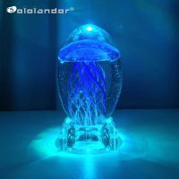 Newest Creative Gifts Jellyfish Model 3D LED Multicolor Lighting Lamp Crystal Table Lamp For Holiday Room Decoration Night Light