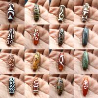 25-30mm Tibetan green Agata Dzi Beads Jewelry Oval natural agates stone spacer loose beads Religion jewelry Making bracelet diy