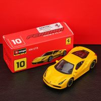 1:64 Bugatti NO.6 488 GTB โมเดลรถโลหะผสม Diecasts &amp; ยานพาหนะของเล่นกระเป๋าของเล่นของเล่นเด็กผู้ชายของขวัญของเล่นเด็ก Hiasan Mobil