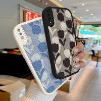 เคส Samsung A71ดอกทิวลิปสำหรับ A72 Galaxy,เคสป้องกัน A50S A30S A51 A52 A52S A53 A70 A50 5G เคสโทรศัพท์ทั้งเลนส์ครอบคลุมหนัง PU + ซิลิโคนนิ่มกันกระแทก