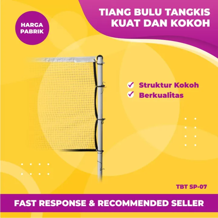 Ketinggian tiang badminton