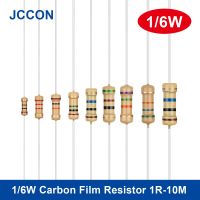 10Pcs 1/6W Resistance 5% Carbon Film Resistor 1R-10M 10R 47R 100R 220R 1K 10K 4K7 100K 560K 1M 3M3 ohm Color Ring Resistance