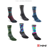 Injinji Mens Trail Midweight Crew ถุงเท้าเทรลแยกนิ้วข้อยาว