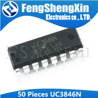 50ชิ้นล็อต UC3846N UC3846AN DIP-16 UC3846 PWM ควบคุม ICC