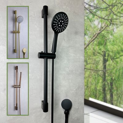 hot【DT】∏  Sliding Hand Shower Set with 3 Functions Bar 1.5m Hose Fixture Wal