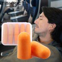 TISHRIC 10PCS PU Sponge Noise Reduction Earplugs Sound Proof Earplug Hearing Protection Portable Sleeping Ear Plugs