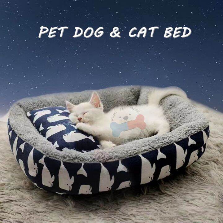 【Free pillow】 Dog Bed Pet Bed Cat Soft Fabric Sleeping Bed Dog Bed ...