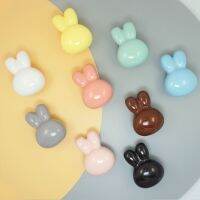 【LZ】◘  MFYS Ceramic Furniture Hardware Childrens Room Cabinet Handle Rabbit Shape Drawer Pulls Doors  Knob Cute Home Decor Handles