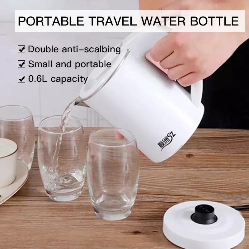 600ML Mini Electric Kettle Portable Fast Boiling Kettle Pot