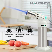 HAUSHOF Jet Flame Torch With Safety Lock Kitchen Cooking Camping Gas Ignition Windproof Spray Butan