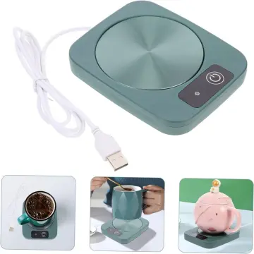 Mug Warmer with 2 Stir Bars Adjsutable Stirring Coffee Mug Warmer Portable  US