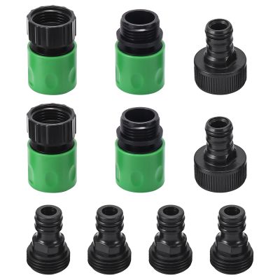 Garden Quick Connect Release Water Hose Fittings Plastic Connectors, Male &amp; Female 3/4 Inch GHT 10Pcs