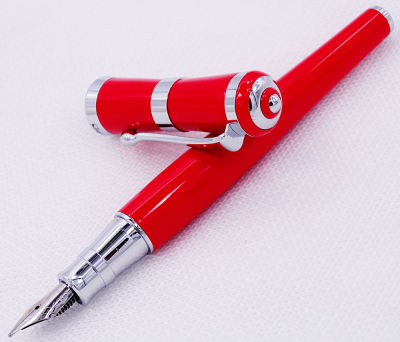 Fuliwen 2051 Metal Fountain Pen, Fresh Fashion Style Fine Nib 0.5Mm Beautiful Red For Office Home School, Men And Women