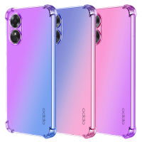 Fesyen Separuh Us Kes Efon Gradien untuk OPPO A17 A54S A16s A16 A78 5กรัม A57 4กรัม A57S A577e A94 5กรัม A96 4G Sudut Perunglembut