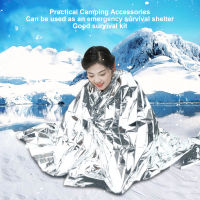 Emergency Tent Reusable Foldable Lightweight PET Aluminum Film Thermal Blanket Survival Shelter for Hiking Camping