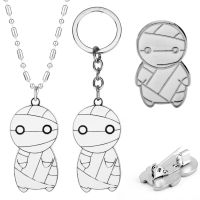 【YF】 Anime Miira no Kaikata Mii-kun How to keep a mummy Keyring Key Chain Enamel Charm Pendant Necklace Alloy Keychain Jewelry