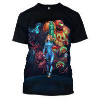 CLOOCL Anime METROID Printed T-shirts Men Samus Aran y Girls T-shirt Harajuku Style Casual Men Clothing Homme T Shirt S-7XL