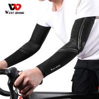 Ice Fabric Breathable UV Protection Running Arm Sleeves Fitness Basketball Elbow Pad Sport Cycling Outdoor Arm Warmers