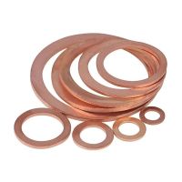 Copper Sealing Flat Washer Hardware Gasket Round Metal Screw Size M3 M4 M5 M6 M8 M10 M12 M14 M16 M18 M20 M22 M24 Nails Screws  Fasteners