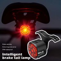 GIYO Bicycle Smart Brake Tail Light Type-C Charging Safety Rear Light Warning IP66 Waterproof Lamp MTB Road Bike Accessories