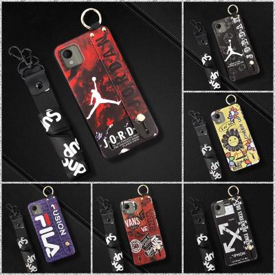 Silicone Kickstand Phone Case For Nokia C110 4G Fashion Design Phone Holder Cool Lanyard Durable Anti-knock protective