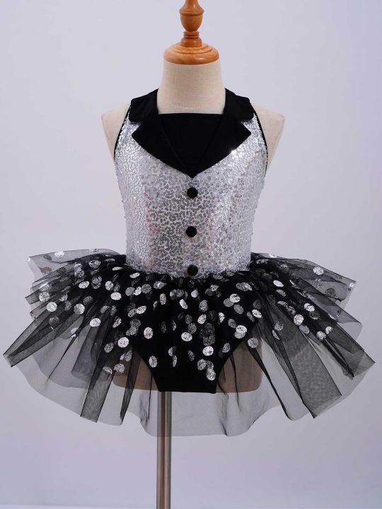 kids-girl-ballet-tutu-dress-for-children-jazz-dance-clothing-sequins-polka-dots-ballet-dance-costume-stage-performance-dancewear