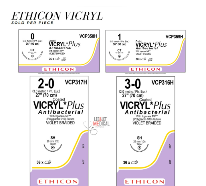 Ethicon Vicryl Sutures 0 1 0 2 0 4 0 Sold Per Piece Lazada Ph