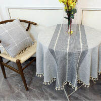 Fresh Round Tablecloth Small Coffee Table Round Table Cover Cotton Linen Home Decorative Living Dining Room Gray Table Cloth