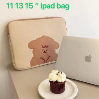 11 13 inch Laptop Tablet Case Korean Bear Dog Pouch For Air Pro Retina 9.7 10.8 13.3 15 15.6 Inch Inner Sleeve Bag