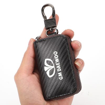 ✵◄ For Daewoo Matiz Nexia Lanos Kalos Gentra Car Accessories Carbon Fiber Car Key Case Men Ladies Key Storage Bag