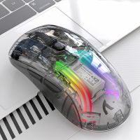 Wired Wireless Mouse Gamer RGB Light Adjustable Transparent Game Mouse Bluetooth-compatible Mouse for Desktop Notebook Computer Basic Mice