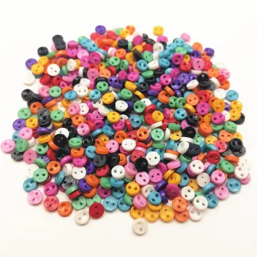 250pcs 2 Holes 5mm Bowl Tiny Doll Button for Crafting Mini Buttons