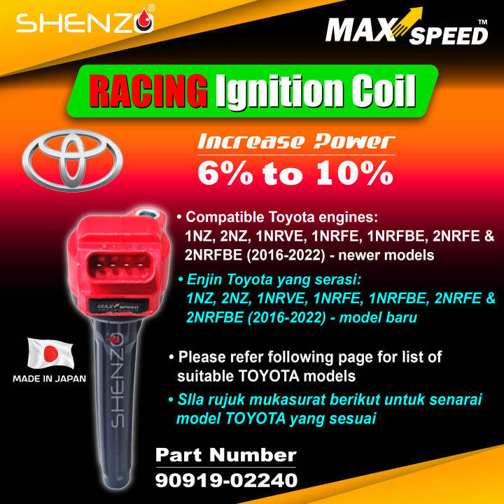 Shenzo Maxspeed High Performance Racing Ignition Coil Made In Japan For