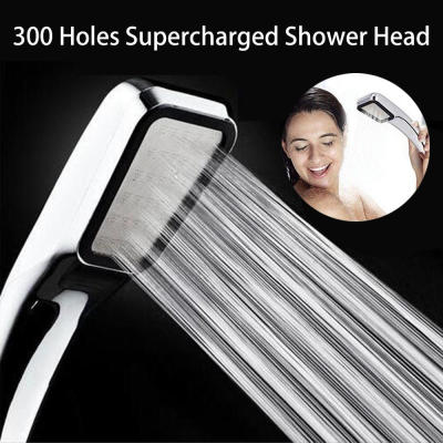 High Pressure 300 Holes Shower Head Water Saving Filter Spray 180 Holder Sprayer Showerhead Nozzle for Bathroom Accessories  by Hs2023