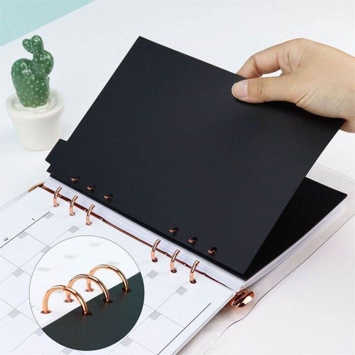 TOOCOLOR 6 Holes Cute Planner A5 A6 A7 Page Dividers Inner Paper Binder