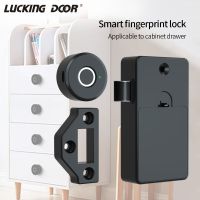 Electronic Fingerprint Sensor Smart Drawer Cabinet Door Lock for Wardrobe Furniture Hardware with USB Emergency charge AA Cell