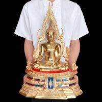 LK-O5พระพุทธชินราช เนื้อทองเหลืองประดับกระจก (กว้าง18 ซม สูง26ซม)องค์ใหญ่มาก เป็นรุ่นนำฤกษ์จัดสร้างน้อยงดงามมากตรงนี้ B