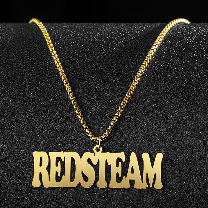 personalized-stainless-steel-necklace-with-large-name-pendant-custom-men-nameplate-gold-plated-2-5mm-bead-chain-handmade-gift