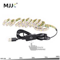 LED Strip Waterproof USB 5V SMD 5050 Touch Dimmable LCD TV Backlight Warm White Flexible USB LED Strip Tape Stripe Ribbon Light