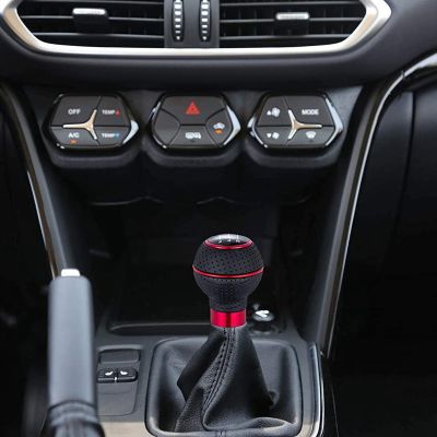 Car 5 Speed Gear Shifter Knob ABS+ PU Stick Shift Handle Universal for Most Manual Transmissions