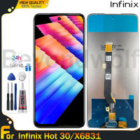 Beyondwolf ต้นฉบับสีดำ6.78นิ้วสำหรับ Infinix ชิ้นส่วนจอสัมผัสแอลซีดีของเครื่องแปลงดิจิทัลเปลี่ยน X6831 30 Hot30