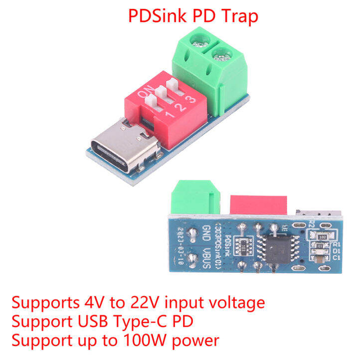 Shyli Usb C Pd Trigger Board Module Pd Qc Decoy Board Fast Charge Usb Type C To V High Speed