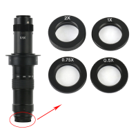 0.5X 0.75X 1X 1.5X 2.0X Barlow Auxiliary Lens 180X 300X Zoom C-mount Precision Parallel Optical Lens Objective Glass Lens