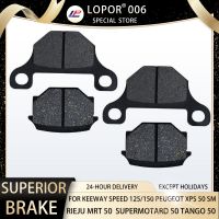 ★New★ LOPOR-pastillas de freno delanteras y traseras para motocicleta accesorio para KEEWAY Speed 125/150 07-12 PEUGEOT XPS 50 SM RIEJU MRT Supermotard 50 Tango 50