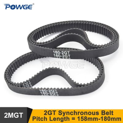 POWGE 10pcs 158/160/166/170/172/176/180 GT2 Timing Belt W 6/9mm 2GT Closed-Loop Synchronous Belt 3D Printer 158-2GT 172-2GT